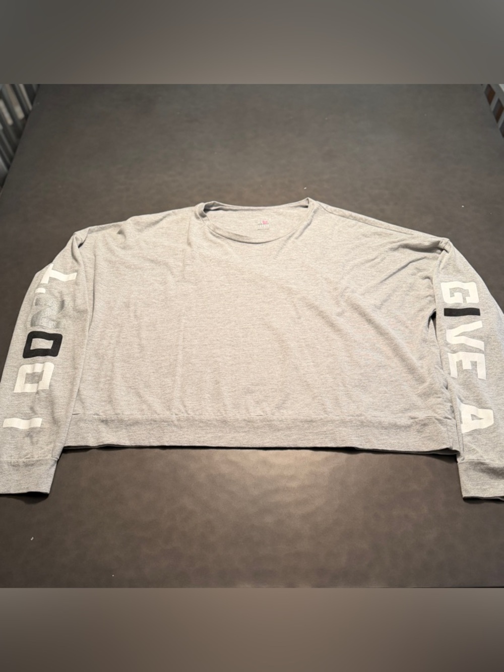 Fabletics Demi Lavato Gray Sloan Tee XXL Long Sleeve Shirt - Picture 2 of 11